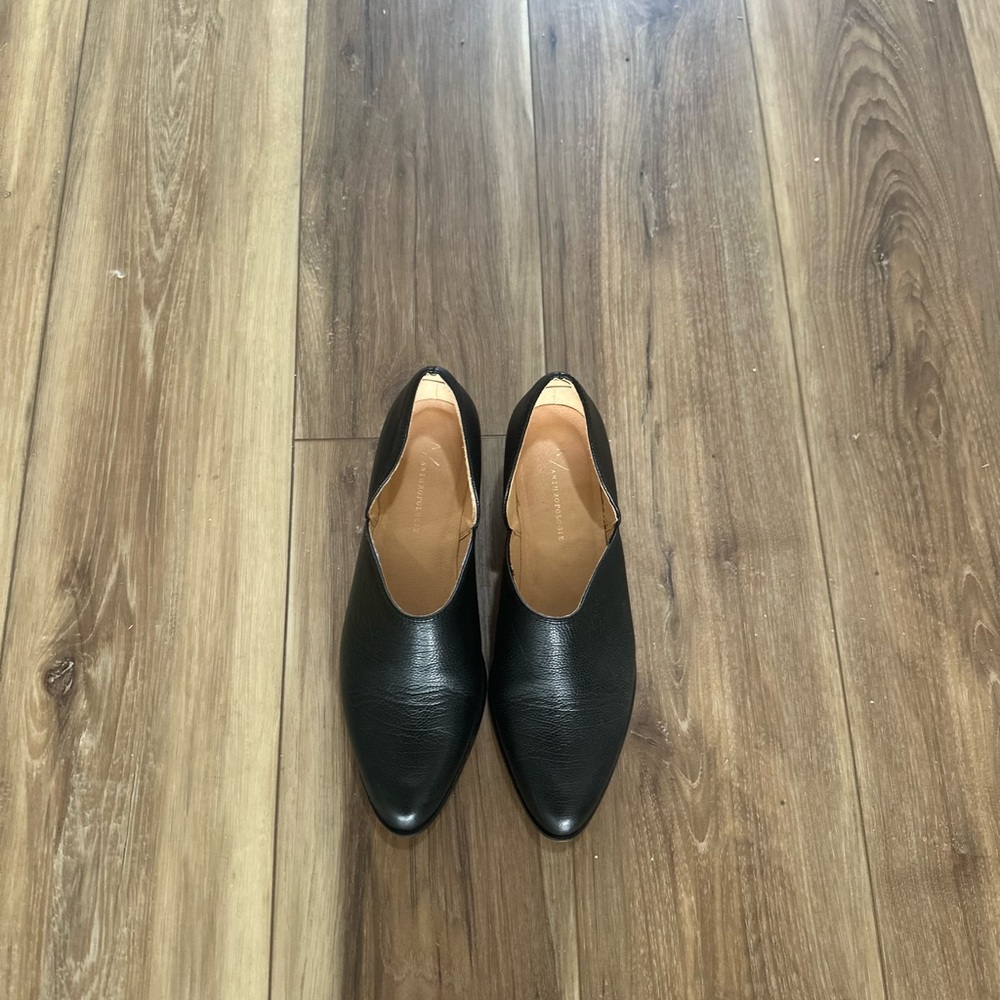 Anthropologie womens black casual heels size 9